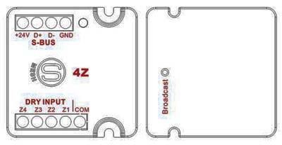 Smart-Bus 4-Zone Dry Input Module (G4) - SB-4Z-UN - GTIN(UPC-EAN): 0610696254023