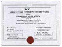 Regulatory Compliance Certificate