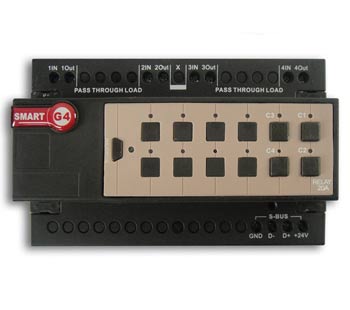 Smart-Bus Relay 4ch 20Amp /ch, DIN-Rail Mount (G4) - SB-RLY4c20A-DN - GTIN (UPC-EAN): 0610696253897 